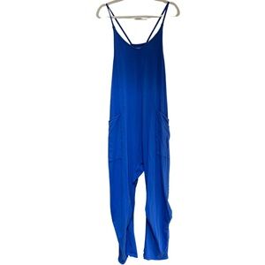 Free People Hot Shot Onesie – Electric Cobalt – Size Medium